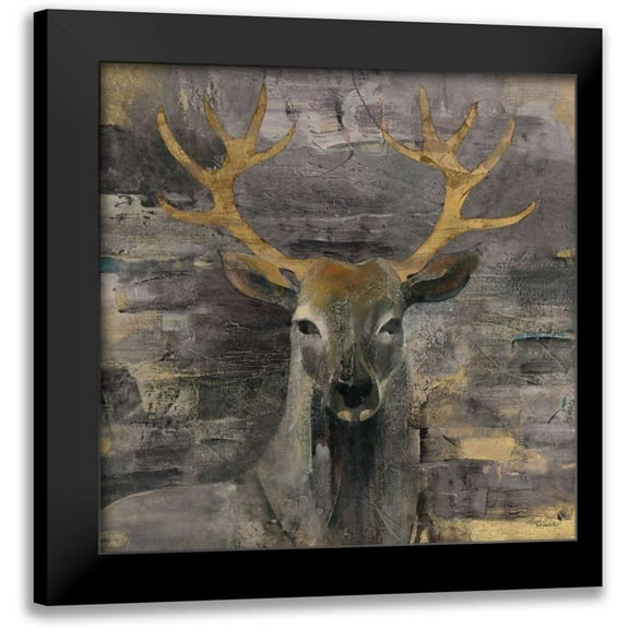 Hristova, Albena 12x12 Black Modern Framed Museum Art Print Titled - The Leader Gold