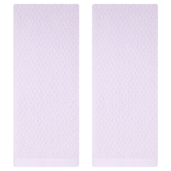 REGALWOVEN Solid Thin Bathroom Hand Towels, 13" x 29" Cotton Hand Towel Set, Absorbent Soft Decorative Towels for Kitchen, Spa, Gym Purple 2-Piece