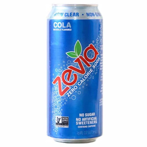 Zevia All Natural Cola Zero Calorie Soda 16 oz Cans Pack of 12
