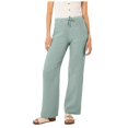 thumbnail image 2 of Lixiuxyad Cotton Linen Pants Women's Solid Color Simple Waist Pocket Pajama Pants Home Pants Casual Pants Wide Leg Straight Pants Green, 2 of 6