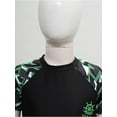 thumbnail image 5 of YEAHDOR Boys Tropical Rashguard And Trunks Set Camouflage Print Swimsuit Quick dry Pool Bathing Suit 1Black 3-4, 5 of 7