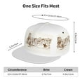 thumbnail image 2 of Flat Bill Trucker Hats for Women Men - Western Desert Cowboys Adjustable Flat Baseball Cap Snapback Hats Dad Hats for Men, 2 of 7