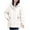 White, variant on Njagoc3 Hooded Jackets for Women Nylon Spandex Long-Sleeve Solid Color Zipper Pocket Casual Coats