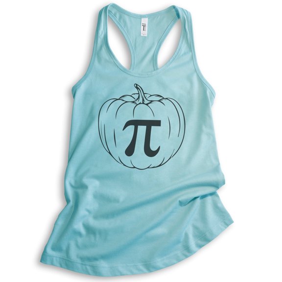 Pumpkin Pi Tank Top, Ladies Racerback Tank Top, Halloween Tank, Pumpkin Tank, Pumpkin Pie, Thanksgiving, Cancun, X-Small