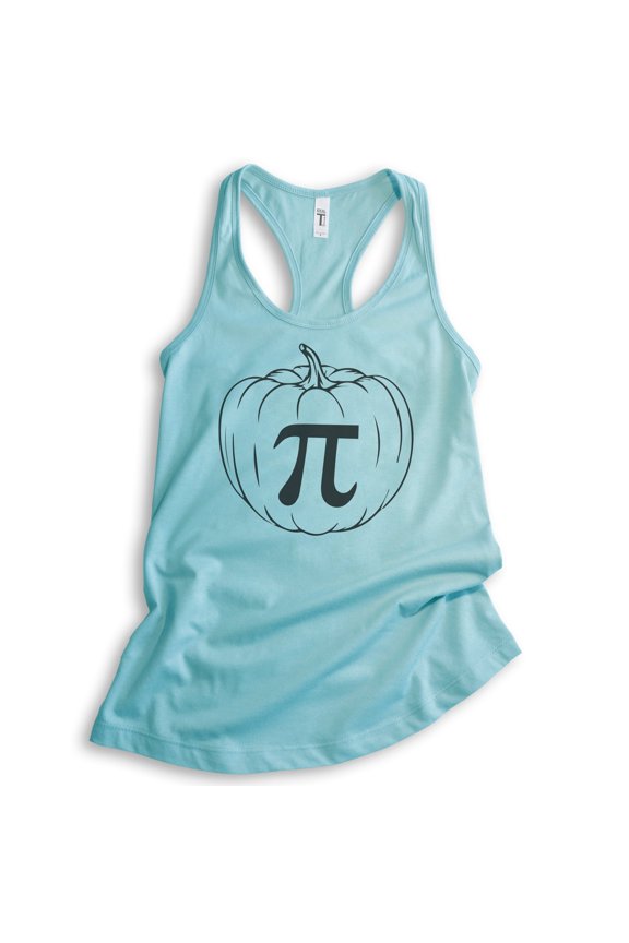 Pumpkin Pi Tank Top, Ladies Racerback Tank Top, Halloween Tank, Pumpkin Tank, Pumpkin Pie, Thanksgiving, Cancun, X-Small