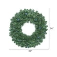 thumbnail image 2 of Vickerman 36" Oregon Fir Artificial Christmas Wreath, Multi-colored Single Mold LED Wide Angle Lights - Faux Holiday Wreath - Indoor Seasonal Home Wall Decor, 2 of 2