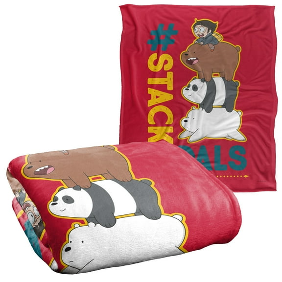 We Bare Bears Stack Goals Officially Licensed Silky Touch Super Soft Throw Blanket 50' x 60'