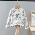 thumbnail image 2 of Atogsazn Kids Boys Fleece Sweatshirt Childrens Dragon Printed Long Sleeve Sweatshirts Pullover Fall Clothes White 4-5 Years, 2 of 4