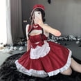 thumbnail image 4 of Ropa navideña en línea, traje rojo de ancla para mujer, disfraz sexy de conejo para mujer, 4 of 5