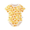 thumbnail image 3 of Loopsun Newborn Romper Print Short Sleeve Bodysuit Jumpsuit for 0-24M, 3 of 5