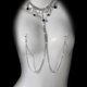 thumbnail image 1 of Sex toys fashion water drop diamond collar one-piece nipple clamp chain, 1 of 2