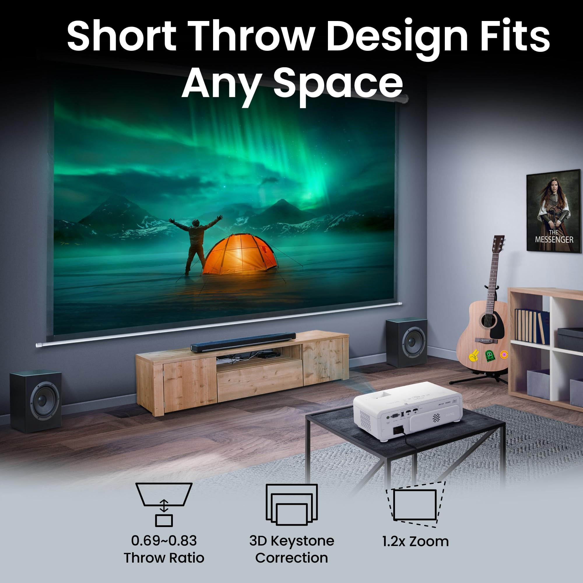 BenQ TK710STi 4K HDR 3200lm Laser Short Throw Casual Gaming Projector