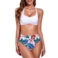 thumbnail image 1 of Traje de baño de dos piezas para mujer Conjunto de bikini con estampado de leopardo floral Traje de baño, 1 of 8