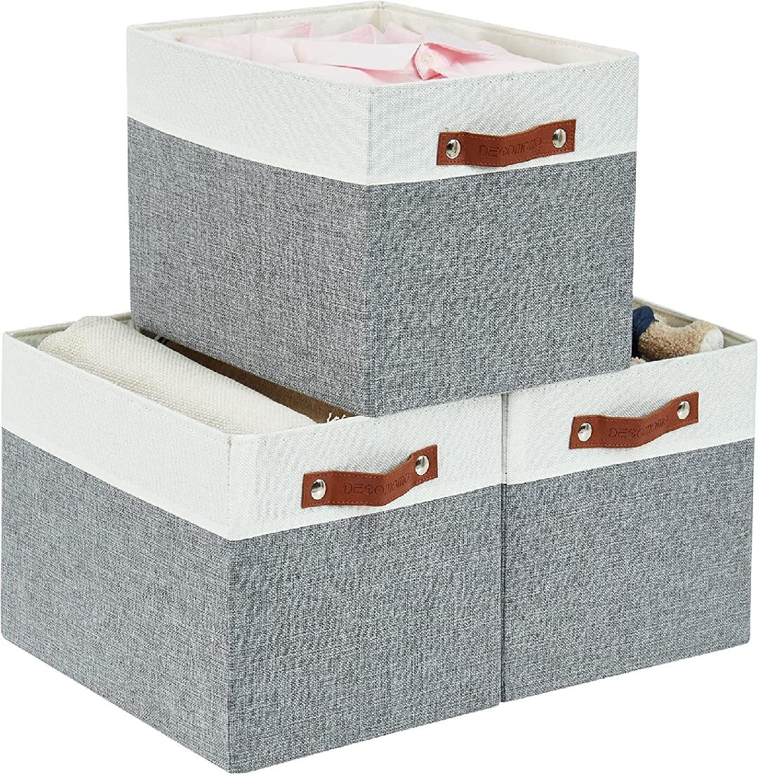 Cubby Storage Bins 13x15x13inch Fabric Storage Cubes for Kallax