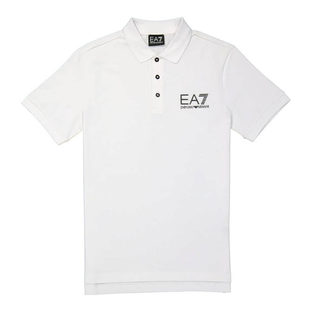 fortvivlelse Fremmedgøre Håndværker Emporio Armani Men's White EA7 Logo Cotton Polo Shirt, Size X-Large -  Walmart.com