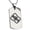 Silver, variant on Stainless Steel Obata Samurai Crest Engraved Dog Tag Pendant Necklace
