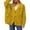 Yellow, variant on Womens Toggle Front Cardigan Sweater V Neck Long Sleeve Patch Pockets Relaxed Fit Cable Knit Casual Everyday Layering Tops