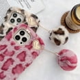 thumbnail image 5 of Leopard Pattern Furry Case for iPhone 13 Pro, Luxury Lovely Winter Warm Soft Furry Fluffy Plush Shockproof Anti-slip Phone Case Cover for Apple iPhone 13 Pro 6.1 inch,Pink, 5 of 7