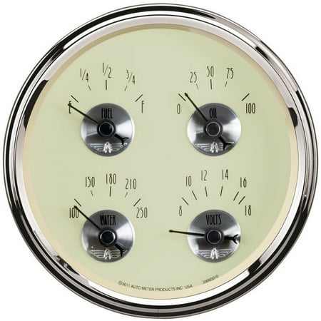 Auto Meter Prestige Series Antique Ivory Quad Gauge - 2010