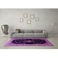 thumbnail image 3 of Ahgly Company Indoor Square Medallion Purple Traditional Area Rugs, 4' Square, 3 of 4