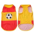 thumbnail image 2 of Brasil Style Breathable Mesh Dog Soccer Jersey Short Sleeve Sports Shirt for Small Medium Large Dogs, 2 of 5