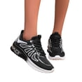 thumbnail image 4 of KANG Fashion Women's Two-Tone Lace-Up Sneakers, Breathable Mesh Running Shoes, Lightweight and Comfortable Casual Walking Trainers for Outdoor Sports Black 40, 4 of 9