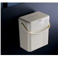 thumbnail image 2 of Cubo de basura de cocina estilo crema, puerta de gabinete, colgante de pared, inodoro doméstico con tapa, cubo de almacenamiento colgante para desechos de cocina sanitarios, 2 of 4