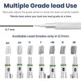 thumbnail image 4 of Chromagraph Metal Mechanical Pencil .7 mm Silver Barrel Mechanical Pencil with Built In Lead Pencil Grade Indicator, Lead Pencil Holder for Drafting, Sketching, and Drawing, 4 of 8