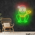 thumbnail image 2 of Craftnamesign Frog Christmas Neon Light, Christmas Led Sign, Kids Room Wall Art, 2 of 5