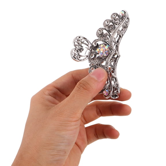 LOLIPPYY Set of 2 Large Vintage Rhinestone Hair Clips Sparkling Alloy Metal Hair Accessories for Women