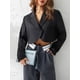 thumbnail image 5 of Lucakuins - Chaqueta tipo americana para mujer, manga larga, cuello de solapa, parte delantera abierta, top corto informal de otoño sólido Lucakuins  moda, 5 of 9