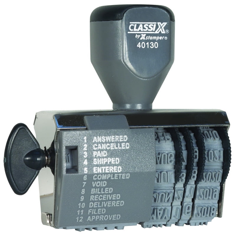 Xstamper 40130 Traditional, DialAPhrase Line, Date Stamp, Size 1.5