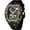 Black Golden, variant on Men Watches,Automatic Mechanical Watch,Luxury Hollow Tonneau Watches for Men with Stainless Steel Case and Silicon Band (Self-Wind Movement/5ATM Waterproof/Super_Luminous)