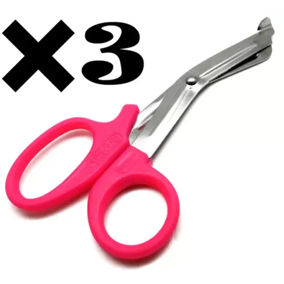 3 Pcs New Pink Utility Scissors 5.5" Multi-Purpose Diy Ems Emt Shears Tools
