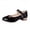 Black, variant on enyan Toddler Girls Dress Shoes Ballet Shoes Girl Flats Princess Wedding Shoes(Black,3)