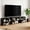 Black, variant on 2 Pieces Cube TV Console Stand, Free-Combination Entertainment Center for 55 Inch TV, Modern L-Shaped TV Stand for Living Room, Light Wood