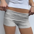 thumbnail image 4 of Summer Slim Yoga Shorts Women Casual Solid Color Fold Over Low Waist Lounge Shorts, 4 of 10