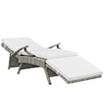 thumbnail image 5 of Envisage Chaise Outdoor Patio Wicker Rattan Lounge ChairLight Gray White, 5 of 9