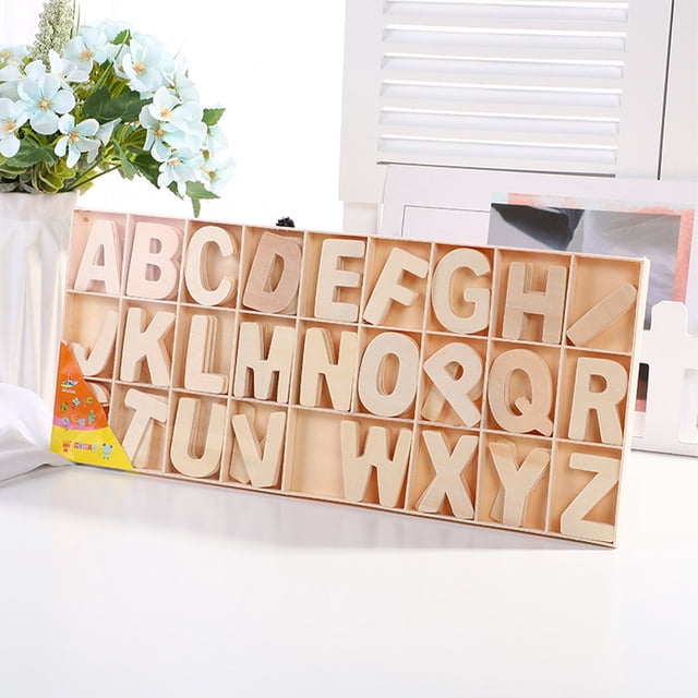 VONKY Wooden Letters Learning Toy Creativity And Cognitive Development Gift Idea Educational Easy 29*12cm 1Set