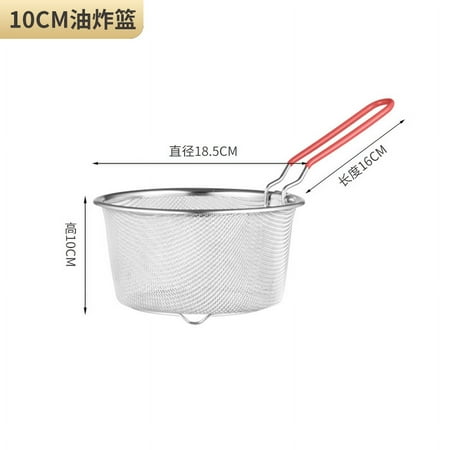 

Pasta Strainer Basket Stainless Steel Fine Mesh Spaghetti Dumpling Strainer Basket Frying Basket