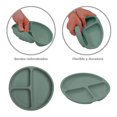 thumbnail image 4 of Set de Alimentación para bebé KIDDOS Plato Vajilla Silicona Color verde, 4 of 7