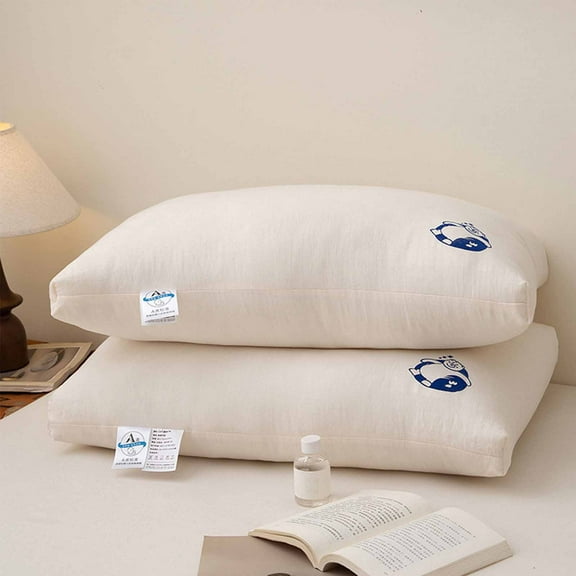 Luxury Goose Feathers Soft, 500 Thread Count Cover 20”x28”, Queen (Pack of 1), Supportive Fluffy Hotel Collection Side and Back Sleepers Bed Pillow, White 1