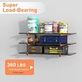 thumbnail image 4 of Lumber Rack WallMounted Lumber Storage Rack Heavy Duty Wood Storage Racks with Level System Lb Durable Garage Wood Organizer Orange Lumber Metal Racks for Indoor and Outdoor (, 4 of 6