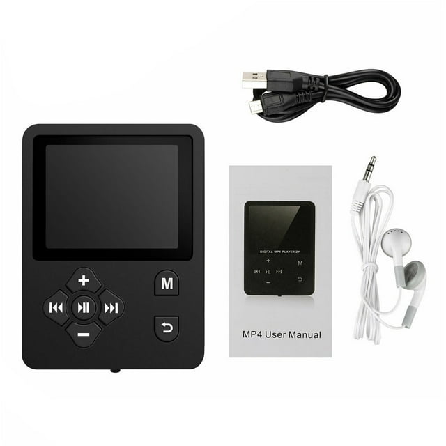 fashionhome Mini Music Player with 1.8 Inch TFT Screen Portable Button Control Digital MP3 FM Sound Recorder, Black