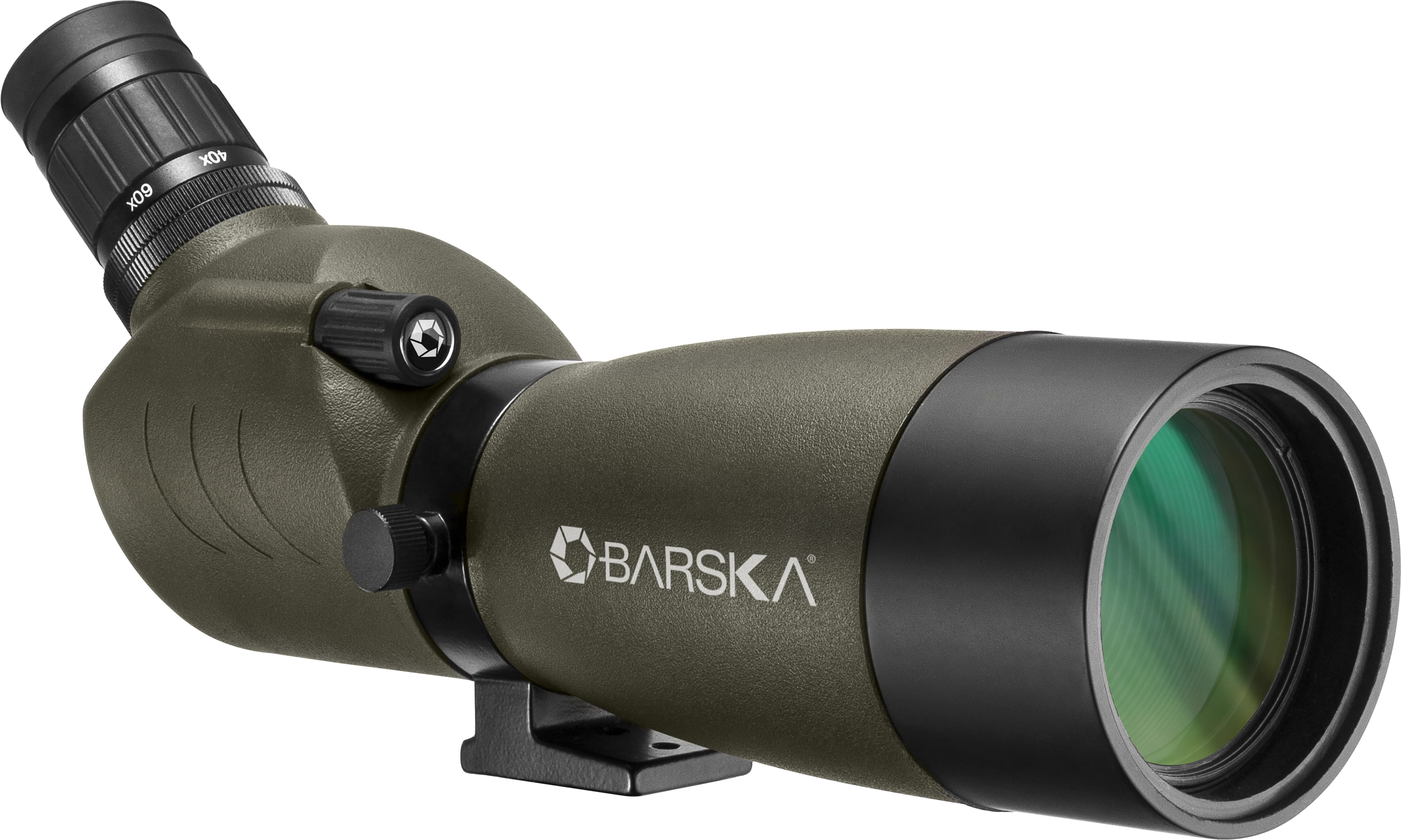 BARSKA 2060x Zoom 60mm Spotting Scope Angled Eyepiece BK7 Prismwith Tripod and Case