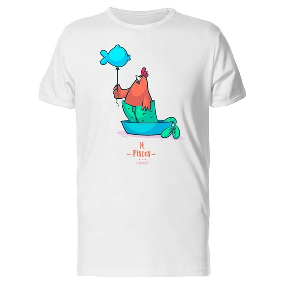 Mermaid Hen With A Blue Balloon Tee Men's -Image by Shutterstock