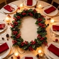 thumbnail image 5 of Aurorax Indoor Christmas Wreath Decorations,Christmas Garland 6ft Farmhouse Berries Garland for Mantel Wall, 5 of 6
