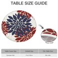 thumbnail image 6 of Boho Chic Floral Round Table Cover 44Inch, Elastic Edge Tablecloth for 38"-42" Tables, Spillproof for Dining, 6 of 7