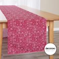 thumbnail image 2 of Deconovo Camino de mesa Designer Series con diseño de dulces, color rojo rosa, 35,5 cm de ancho x 274,5 cm de largo, Oxford, resistente a las arrugas, al agua y a los derrames., 2 of 7