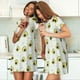 thumbnail image 4 of Easygdp Avocado of a Hear Camisón de manga corta para mujer, informal, estampado, 4 of 6